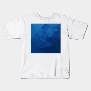 Egyptian Blue Abstract Low Polygon Background Kids T-Shirt